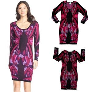 Plenty By Tracy Reese Magenta Felicity Bodycon Knit Sweater Dress Petite XS